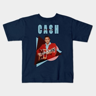 Johnny Cash / Aesthetic Retro Style Kids T-Shirt